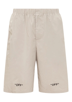 Off-White logo-print shorts - Neutrals