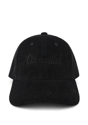 Cavendish logo-embroidered corduroy baseball cap - Black