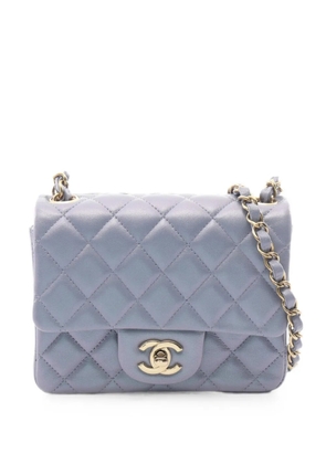 CHANEL Pre-Owned mini matelassé leather cross body bag - Blue