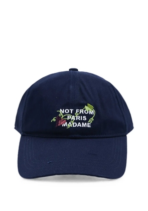 Drôle De Monsieur embroidered Vine-slogan baseball cap - Blue