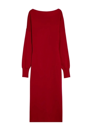 P.A.R.O.S.H. boat-neck long-sleeve dress - Red