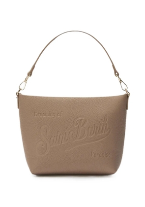 MC2 Saint Barth Aline pebble-leather clutch bag - Neutrals