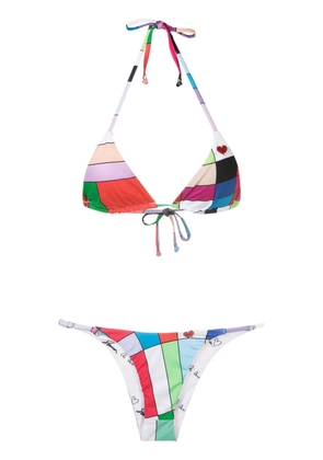 Amir Slama all-over graphic-print bikini set - Multicolour