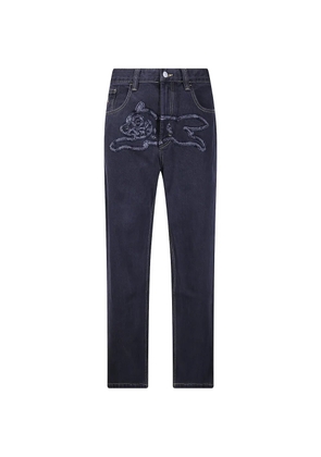 ICECREAM Running Dog embroidered jeans - Black