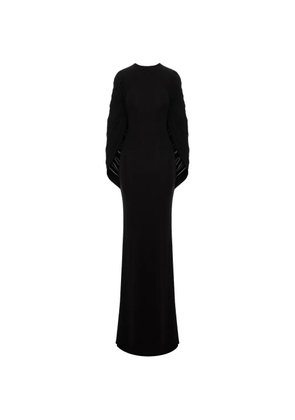 Seen Users Fallen Angel ruched-sleeve maxi dress - Black