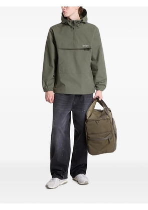 Carhartt WIP logo-print hooded windbreaker - Green