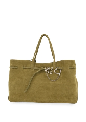 Marge Sherwood Grandma Used Xl suede tote bag - Green