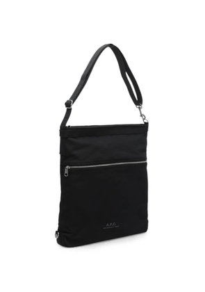 A.P.C. Archive logo-print zip-pocket messenger bag - Black