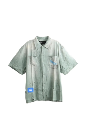 Paly graphic-print raw-cut shirt - Green