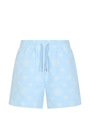 Casablanca monogram-embroidered shorts - Blue