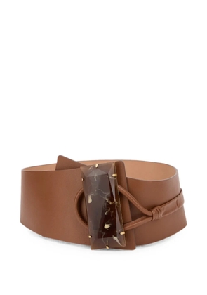 Alberta Ferretti knot-detail buckle-fastening belt - Neutrals