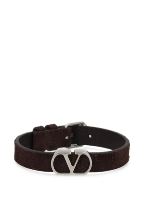 Valentino Garavani VLogo Signature suede bracelet - Brown