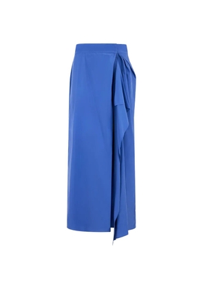 Alberta Ferretti asymmetrical draped maxi skirt - Blue