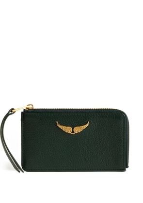 Zadig&Voltaire ZV grained leather cardholder - Green