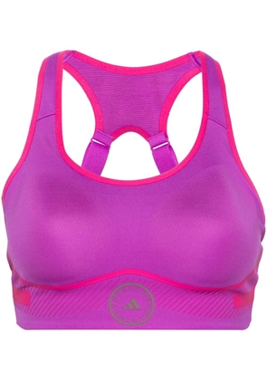 adidas by Stella McCartney TruePace stripe-detailing sports bra - Purple