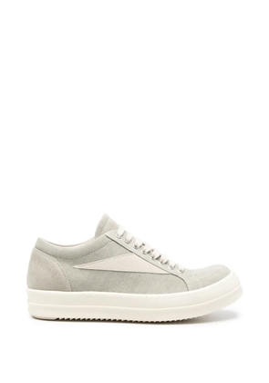Rick Owens DRKSHDW Vintage lace-up panelled cotton sneakers - Grey