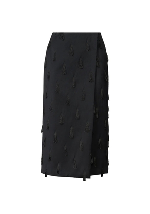 Fabiana Filippi tassel-embellished wrap midi skirt - Black