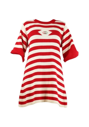 Gucci Pre-Owned mini Gucci Garden striped dress - Red