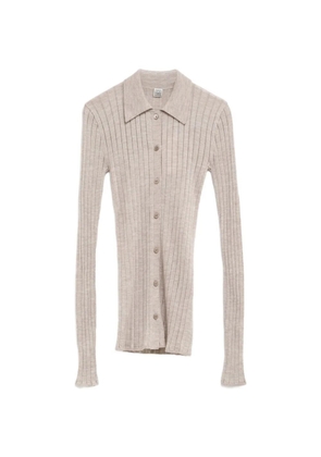 TOTEME ribbed-knit cardigan - Neutrals