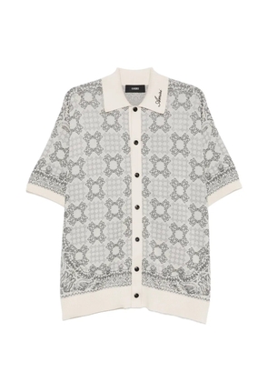AMIRI MA Quad Check short-sleeve shirt - Neutrals