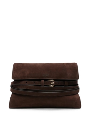 Moschino buckle-detail clutch bag - Brown