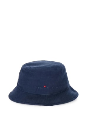 Kiton logo-embroidered bucket hat - Blue