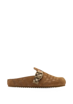 Burberry Urchin check-pattern buckle-fastening flat mules - Brown