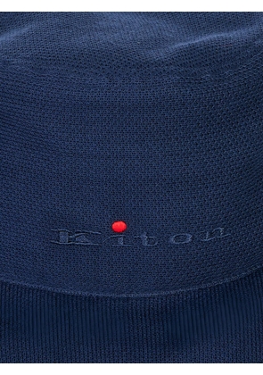 Kiton logo-embroidered bucket hat - Blue