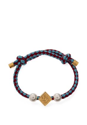 Casablanca pearl-embellished braided bracelet - Gold