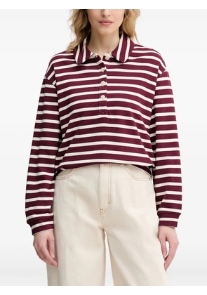 Benetton striped long-sleeve polo shirt - Red