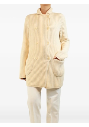 Loro Piana Pre-Owned double-breasted rib-knit cardigan - Neutrals