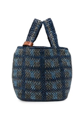 A.P.C. Pecan raffia tote bag - Blue