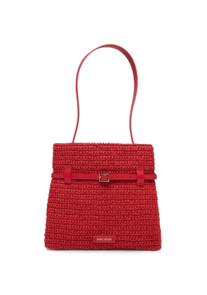 Manu Atelier mini Tote Du Jour crochet-knit tote bag - Red