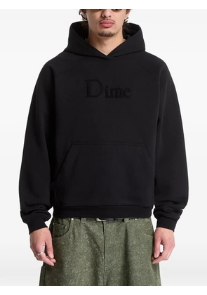 dime logo-embroidered raglan hoodie - Black