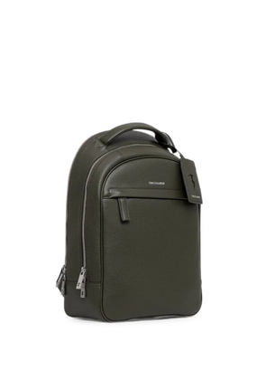 Trussardi Office pebbled-effect backpack - Green