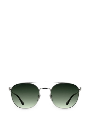 Lacoste double-bridge geometric-frame sunglasses - Silver