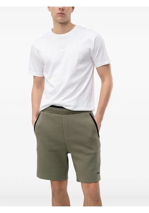 BOSS logo-print zip-pocket track shorts - Green