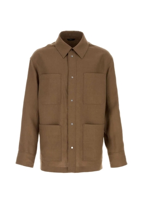FENDI Go-To logo-embroidered jacket - Brown