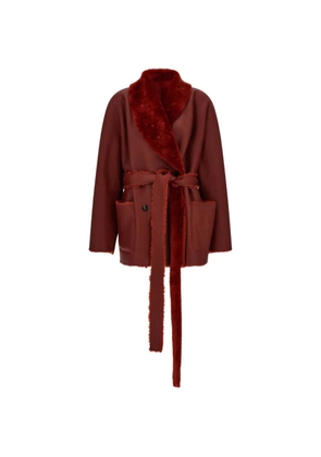 Ferragamo reversible shearling jacket - Red