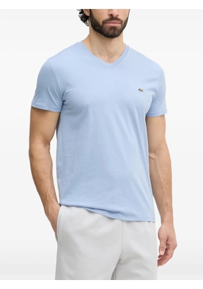 Lacoste logo-patch V-neck T-shirt - Blue
