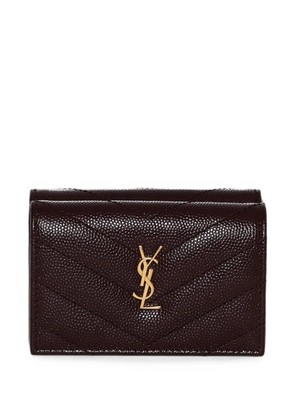Saint Laurent Cassandre chevron-quilted wallet - Red