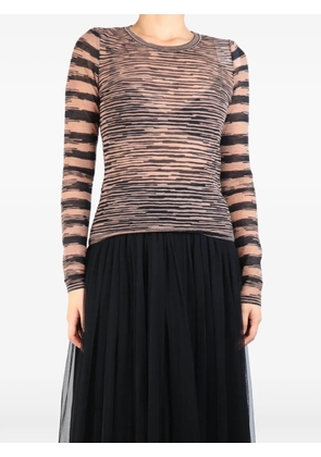 Missoni Pre-Owned abstract-stripe knit T-shirt - Neutrals