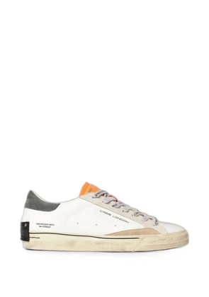 Crime London distressed leather sneakers - White