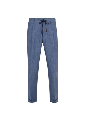 Gran Sasso drawstring pleated trousers - Blue
