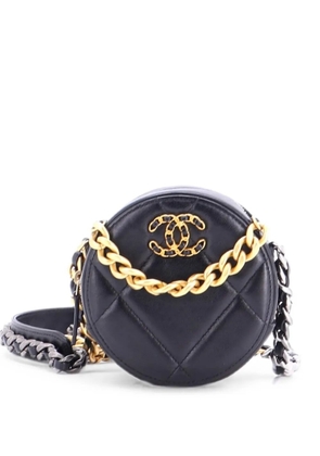 CHANEL Pre-Owned 19 Round with Chain Quilted Leather clutch bag - Black