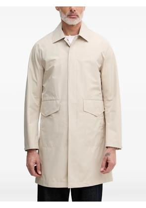 Benetton quilted gilet-layered coat - Neutrals