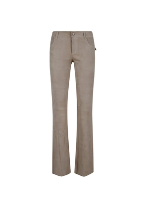 Stouls suede flared trousers - Neutrals