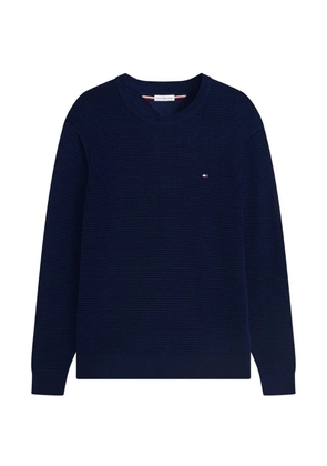 Tommy Hilfiger logo-embroidered sweater - Blue