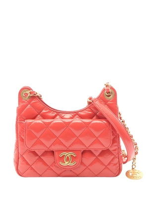 CHANEL Pre-Owned 2021-2026 Small Shiny Crumpled Calfskin Wavy CC Hobo crossbody bag - Pink