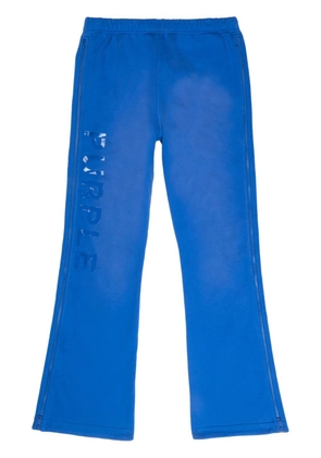 Purple Brand logo-print track pants - Blue